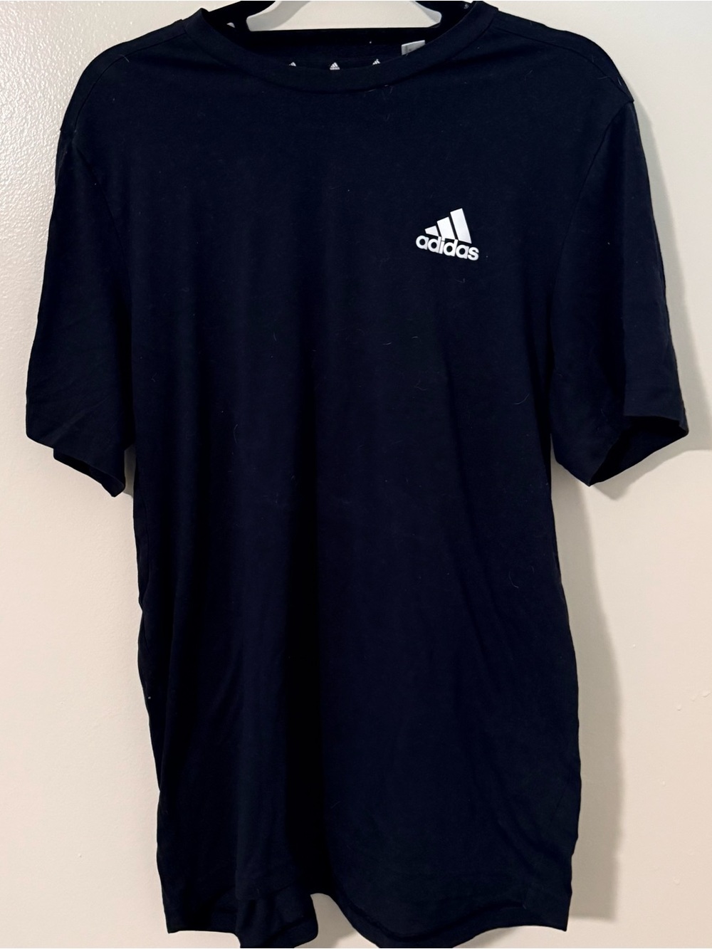 adidas Black Short Sleeve Logo Tee
